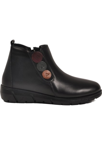 Siyah Hakiki Deri Kadın Düz Bot fiyatları