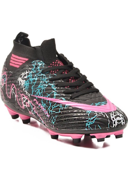 Air 600 F Krampon Siyah-Fuşya Çocuk Halı Saha Ayakkabısı