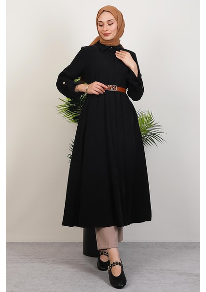 Kemerli Gömlek Tunik Siyah fiyatları