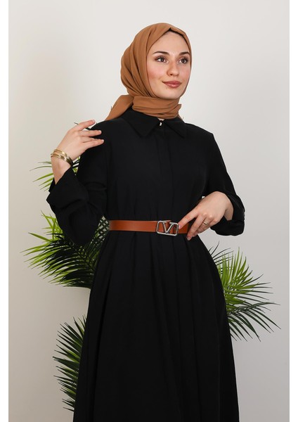 Kemerli Gömlek Tunik Siyah indirimleri