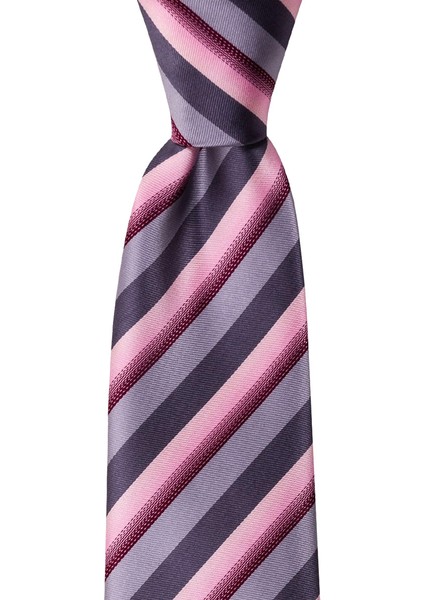 Pembe Gri Çizgili 8 cm Genişliğinde Kravat fiyatları