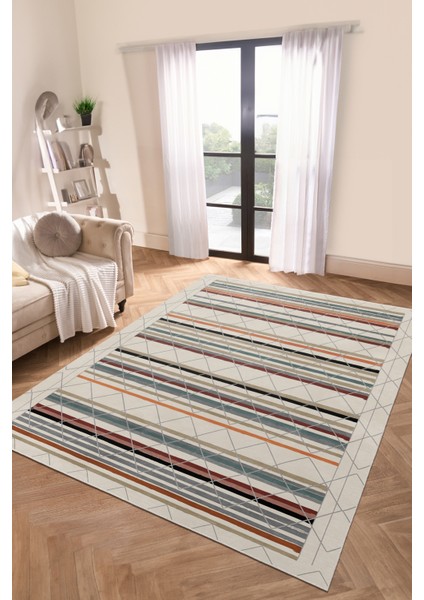 Dekoratif Yıkanabilir, Kaymaz Tabanlı, Salon Oturma Odası Halısı - WOOSOFTKECE010 modelleri