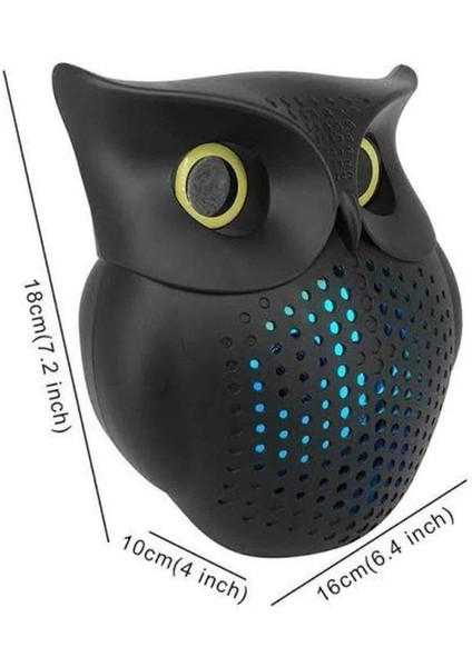 Siyah Bluetooth Hoporlör Baykuş Speaker Bluetooth 5.0 Bağlantılı fırsatları
