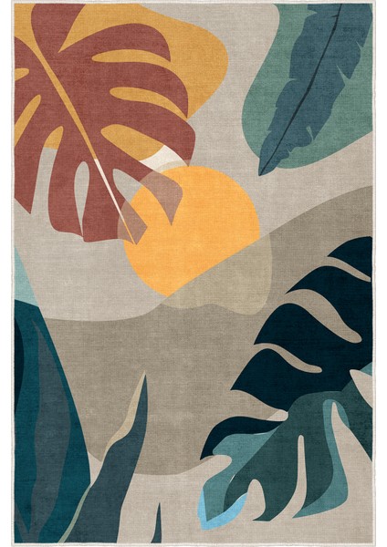 Dekoratif Yıkanabilir, Kaymaz Tabanlı, Modern Salon Oturma Odası Halısı - FR283 fırsatları