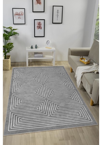 Dekoratif Yıkanabilir, Kaymaz, Modern Salon Oturma Odası Halısı- SFTKECE042 fiyatları
