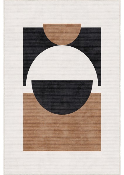 Dekoratif Yıkanabilir, Kaymaz Tabanlı, Modern Salon - Mutfak Halısı - WOOKECE1558 fırsatları