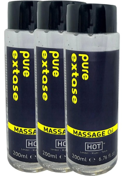 Pure Extase Massage Oil 600 ml Aromalı Masaj Yağı x 3 Adet