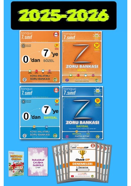 0 Dan 7 Ye Konu Anlatımlı Set +7. Sınıf Zoru Bankası Tüm Dersler Seti + Deneme Paketi
