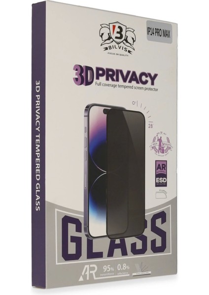 Bfs iPhone 13 Pro Max Bilvis 3D Hayalet Cam Ekran Koruyucu