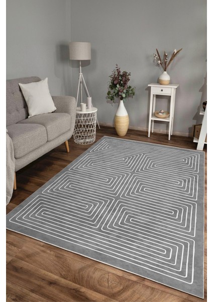 Dekoratif Yıkanabilir, Kaymaz, Modern Salon Oturma Odası Halısı- SFTKECE042 modelleri