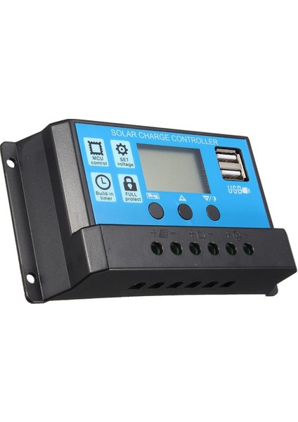 Pwm 10A Güneş Solar Paneli Akü Şarj Kontrol Cihazı 12V-24V Kontrol Cihazı Akü Şarj Regülatör fırsatları