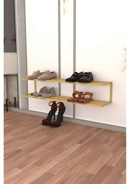Duvar Montajlı Metal Ayakkabılık Modern Ayakkabı Düzenleyici Antre & Hol Toparlayıcı 22X70X20 cm