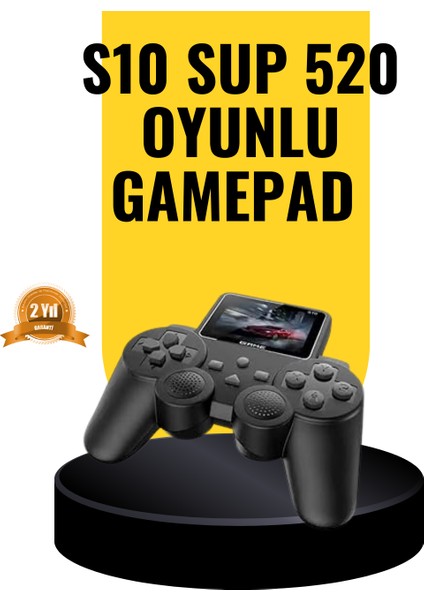 2025 s10 gamepad 520 oyunlu tv bağlantılı retro atari konsolu