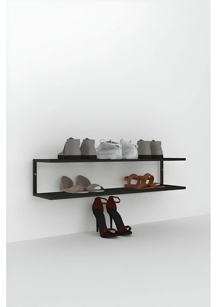 Duvar Montajlı Metal Ayakkabılık Modern Ayakkabı Düzenleyici Antre & Hol Toparlayıcı 22X70X20 cm fiyatları