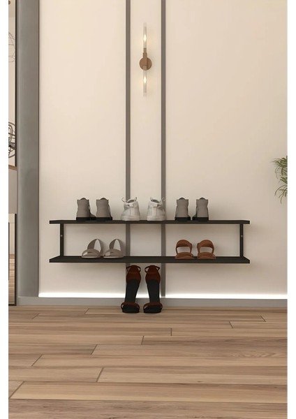 Duvar Montajlı Metal Ayakkabılık Modern Ayakkabı Düzenleyici Antre & Hol Toparlayıcı 22X70X20 cm modelleri