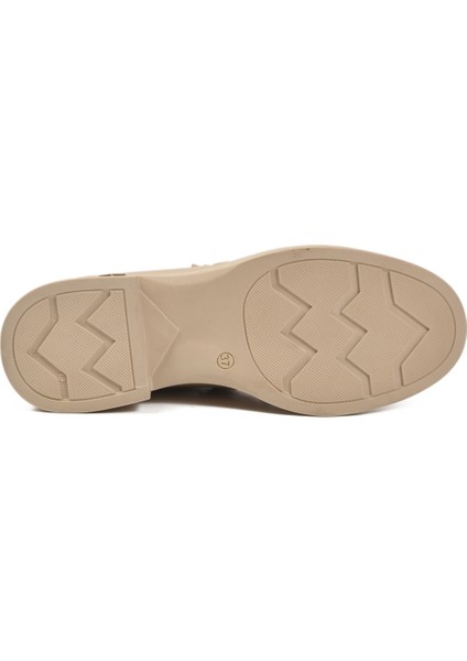 Krem Kadın Topuklu Bot indirimleri