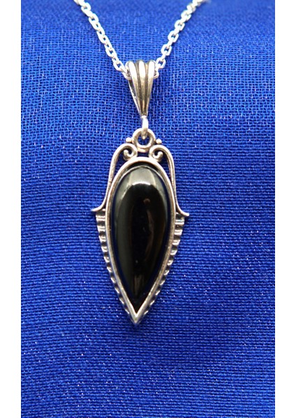 925 Ayar Kadın Oltu Taşı Kadın Kolye SK000116 fiyatları