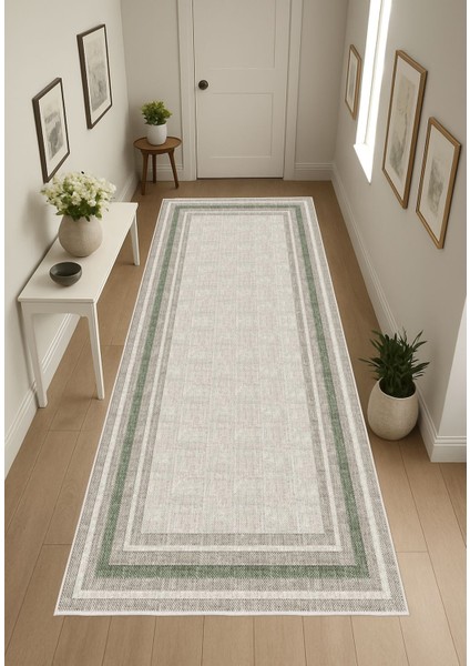 Yeşil Dijital Baskı Salon Halısı Kaymaz Tabanlı Yıkanabilir Halı Yolluk modelleri