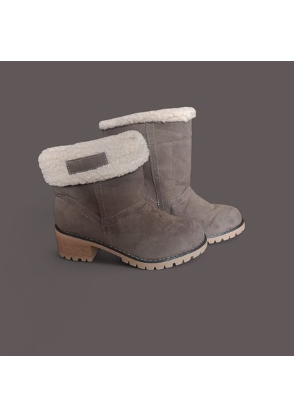 Küllü Kahverengi Içi Kürklü Nubuck Kısa Outdoor Kadın Bot ,kışlık Kadın Bot modelleri
