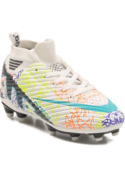 Air 600 F Krampon Beyaz-Siyah Çocuk Halı Saha Ayakkabısı