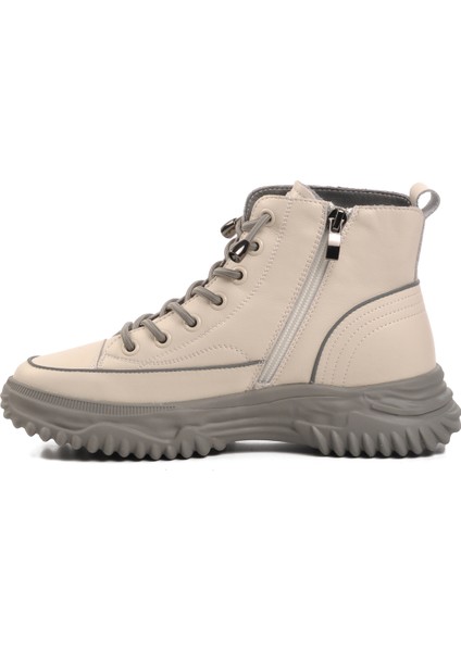 Gri Bağcıklı Fermuarlı Kadın Sneaker Bot fiyatları