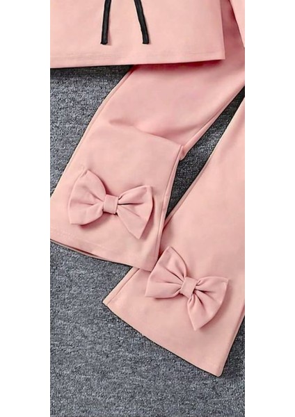 Kız Çocuk Çiçekli Fiyonklu Ikili Takım - %100 Pamuklu fırsatları