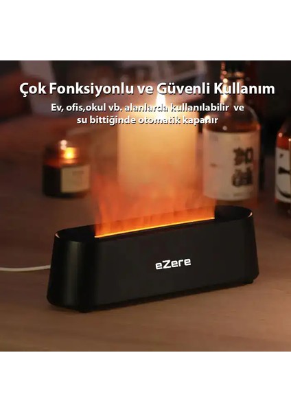 Ezere A3 Ev ve Ofis Için Alev Difüzörü ve Ultrasonik Hava NEMLENDICI-(5775) - MBN9301-3919 modelleri