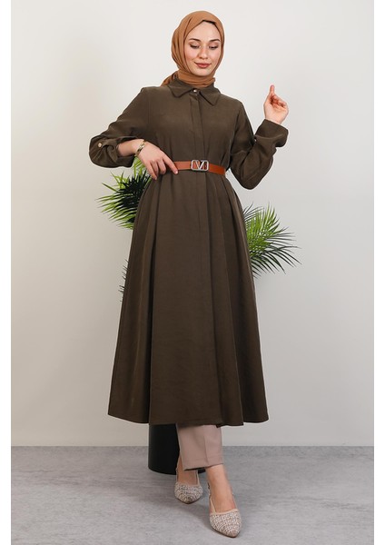 Kemerli Gömlek Tunik Haki fiyatları