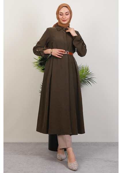 Kemerli Gömlek Tunik Haki fırsatları