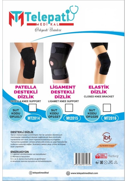 Patella Destekli Dizlik