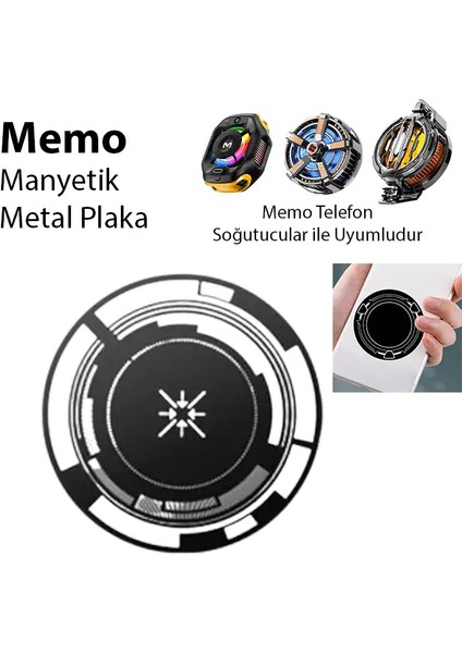 Memo Manyetik Metal Halka - Memo Telefon Soğutucu Uyumlu CX07-CX08 ve Manyetik Tüm - MBN6111-3237