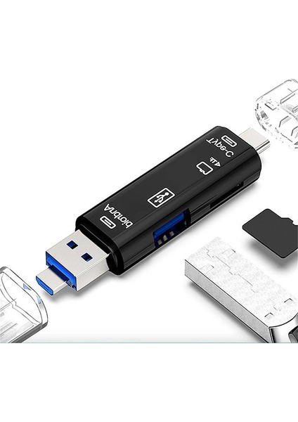 Smart Otg 3in1 Type-C ve Micro USB Tf Card Reader OTG-(5775) - MBN7277-2690 fiyatları