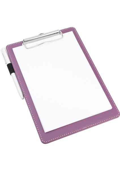 Sekreterlik,a5 Küçük Boy,kapaksız,a5 Clipboard Vegan Suni DERI,17,5X24,5 Cm.,lila/mor