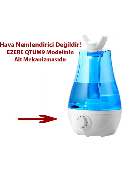 Ezere Qtum9 Çift Sprey Ultrasonik Hava Nemlendirici Alt HAZNESI-(5775) - MBN9958-6415 fiyatları