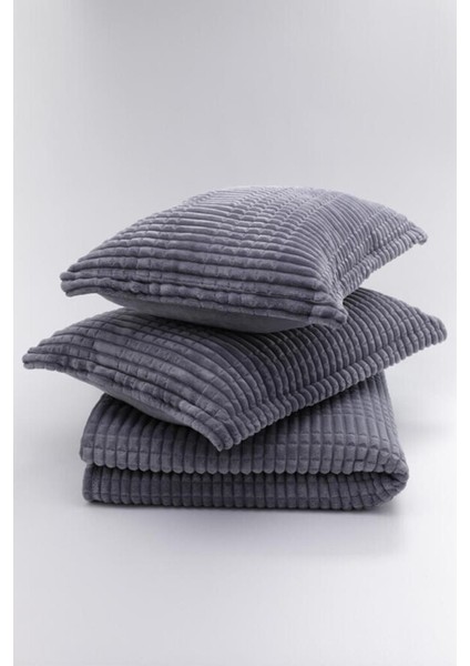 Merinos Modern Line Tek Kişilik Battaniye Seti Antrasit fiyatları