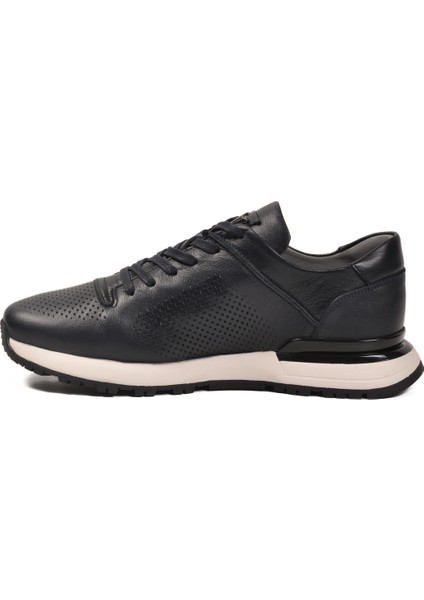Lacivert Bağcıklı Hakiki Deri Erkek Sneaker fiyatları