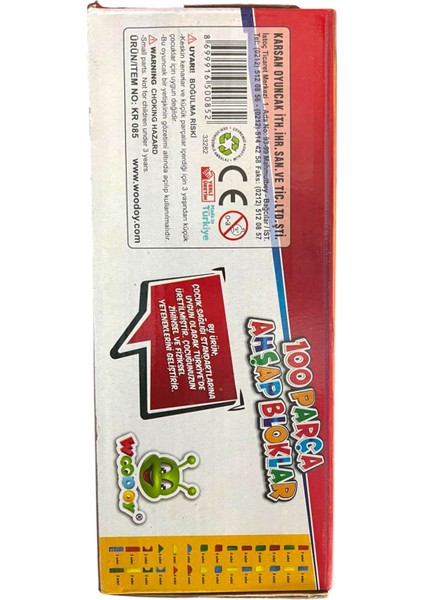 100 Parça Ahşap Blok Seti Renkli Eğitici Öğretici Oyun Blokları 3+ Yaş 22X15X9 cm indirimleri