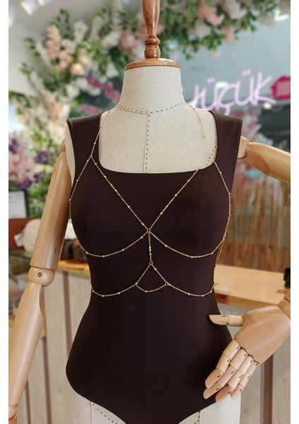 Top Vücut Zinciri Gold