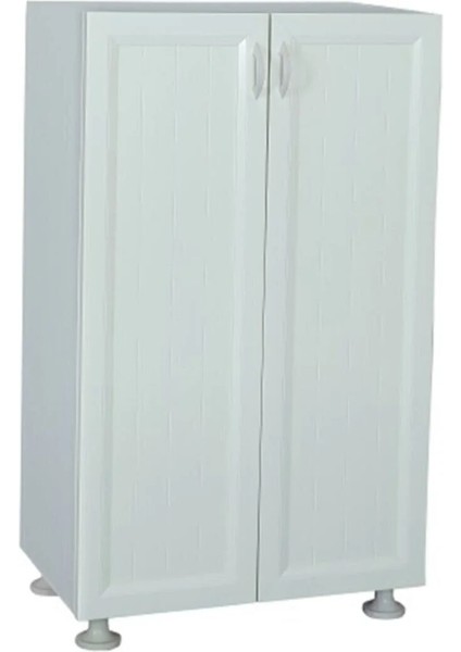 Çok Amaçlı Raflı Kapaklı Plastik Pvc Banyo Dolabı A106