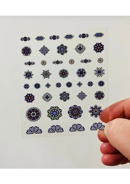 5d Kabartmalı Bohem Tırnak Süsleme Stickerı 0484 Nail Art Süslemeleri