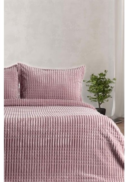 Merinos Modern Line Tek Kişilik Battaniye Seti Pudra