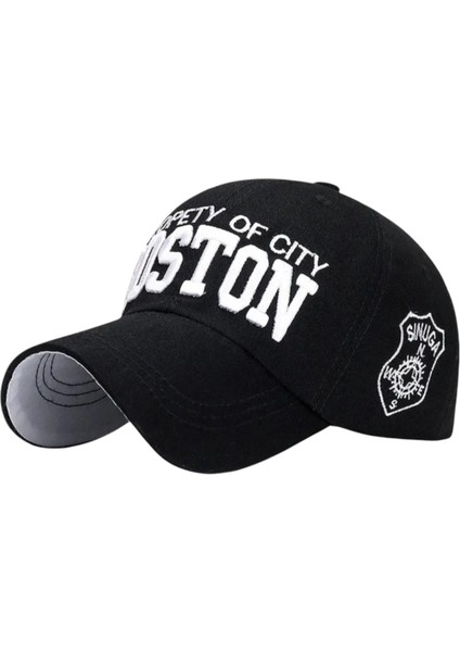 Boston Vintage Siyah Kep Şapka