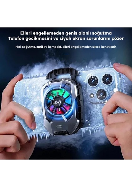 Memo Dla8 Cep Telefon Soğutma Fanı Radyatör Soğutucu Rgb LED IŞIKLI-(5775) - MBN1161-4595 fiyatları