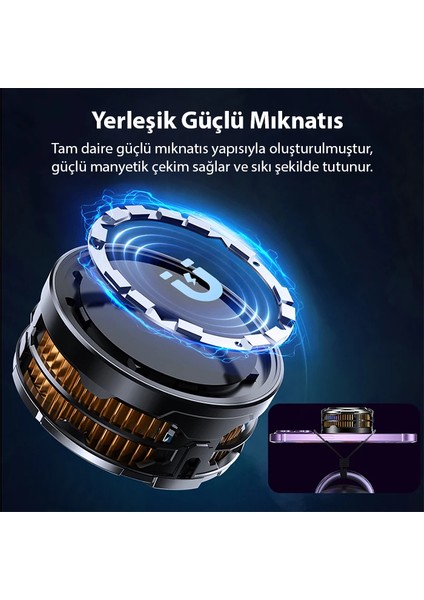 Memo CX08 Ios Android Soğutucu 15W Manyetik + Arka Klips 2&#039;SI 1 Arada Yarı I - MBN1328-4941 modelleri