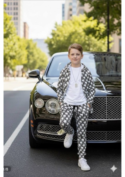 Boys Erkek Çocuk Üçlü Takım - Hırka - Body - Pantolon - Pamuklu