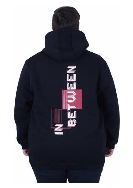 Mocgrande Büyük Beden Kapüşonlu Fermuarlı 3ip Sweat In Between 25717 Lacıvert modelleri