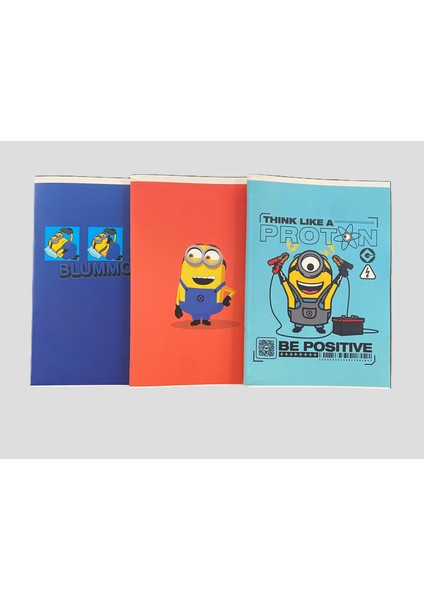 Meteksan Minions A5 40 Yaprak Kareli Karton Kapak 1 Adet