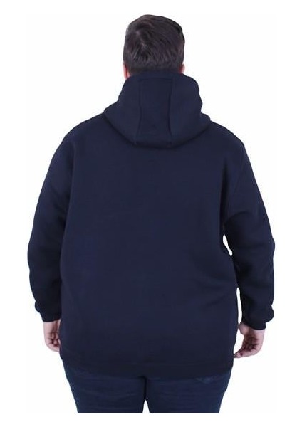 Mocgrande Büyük Beden 3ip Kapüşonlu Sweat Let's Go 25720 Lacıvert fırsatları