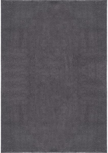 Yıkanabilir Kaymaz Taban Antrasit Peluş Post Halı