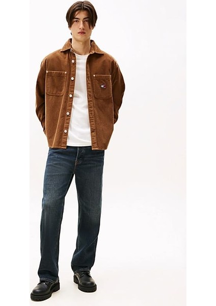 Erkek Rahat Kalıp Fitilli Kadife Gömlek Ceket - Taba fiyatları